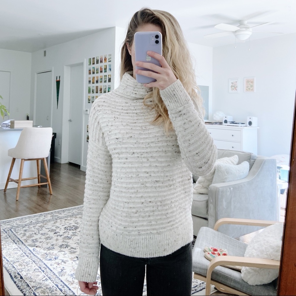 XXS Madewell Belmont Donegal Mock Neck Sweater